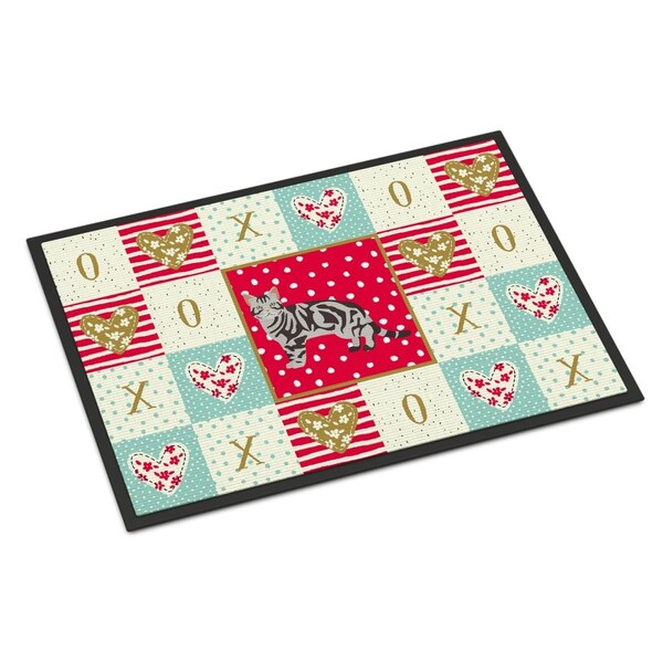 Carolines Treasures 24 x 36 in. American Shorthair No.1 Cat Love Indoor or Outdoor Mat CK5548JMAT - main